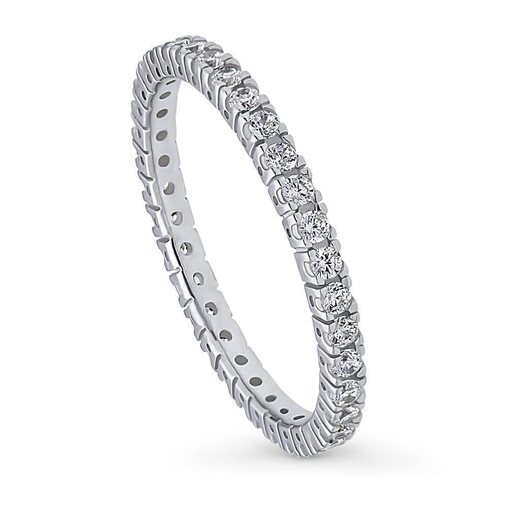 CZ Eternity Ring in Sterling Silver