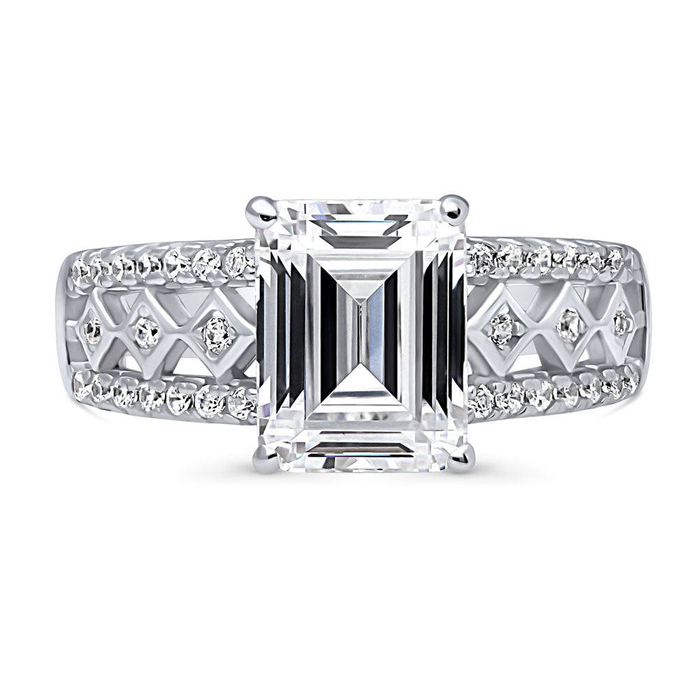 Art Deco CZ Ring in Sterling Silver