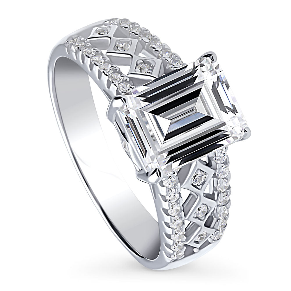 Art Deco CZ Ring in Sterling Silver