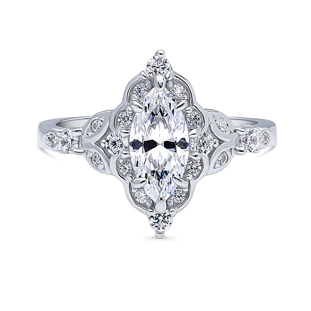 Art Deco Engagement Ring CZ outlet Synthetic Sa