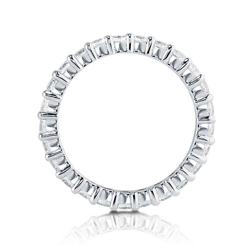 Pave Set CZ Eternity Ring in Sterling Silver