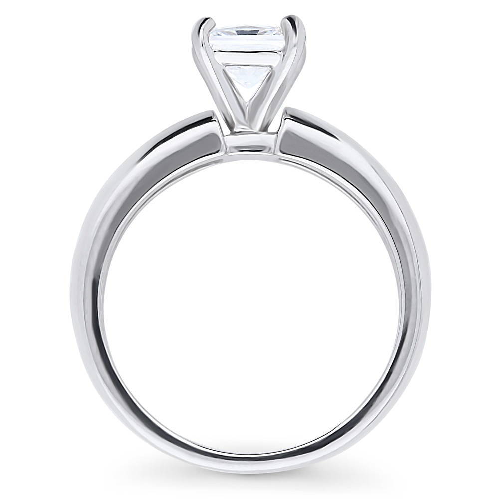 Solitaire 1.2ct Princess CZ Ring in Sterling Silver