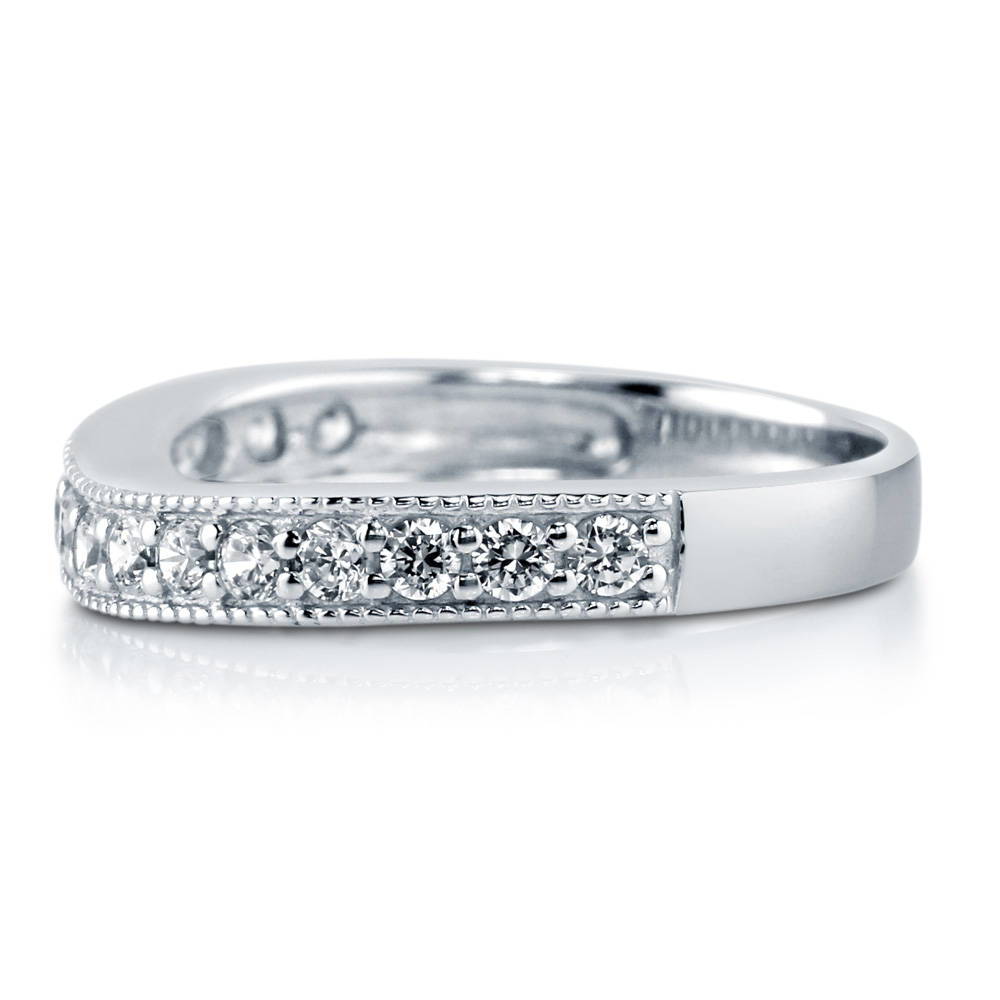 Pave CZ Eternity Ring in Sterling Silver