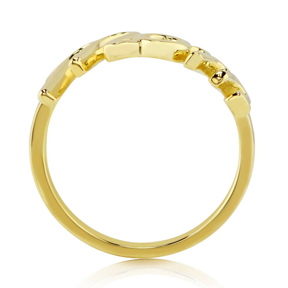 Mom Ring in Gold Flashed Sterling Silver
