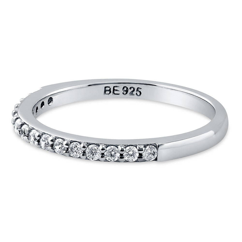 Pave CZ Eternity Ring in Sterling Silver