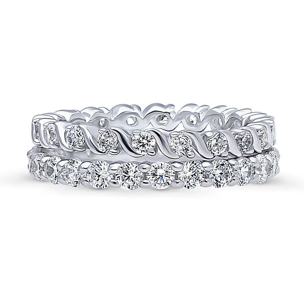CZ Stackable Ring Set in Sterling Silver