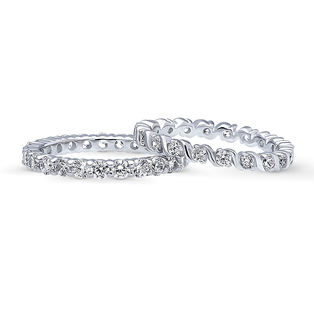CZ Stackable Ring Set in Sterling Silver