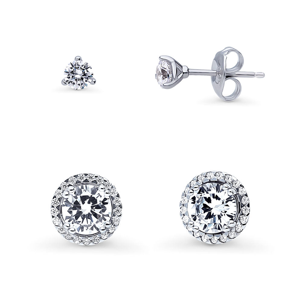 2 carat cz on sale stud earrings