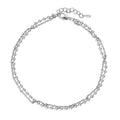 Double Strand Bead Chain Anklet Ankle Bracelet in Base Metal, Silver-Tone