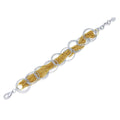 Open Circle Chain Bracelet in Brass 20mm, Gold-Tone And Silver-Tone