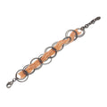 Open Circle Chain Bracelet in Brass 20mm, Black And Rose Gold-Tone