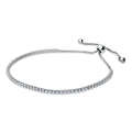 Front view of CZ Tennis Bracelet 6-10 inch, Clear Color