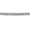 Round CZ Tennis Bracelet, Rhodium Plated / 6.5 inch