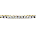 Round CZ Tennis Bracelet, Gold Plated / 6.5 inch