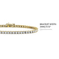 Round CZ Tennis Bracelet, Gold Plated / 6.5 inch
