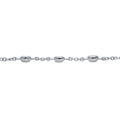 Front view of CZ by Yard Station Bracelet in Sterling Silver, Rhodium Plated / Clear