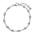 Station CZ Station Bracelet in Sterling Silver