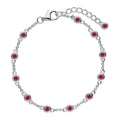 Station CZ Station Bracelet in Sterling Silver
