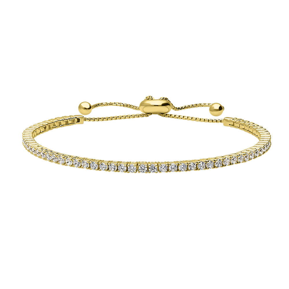 Bar CZ Tennis Bracelet in Sterling Silver