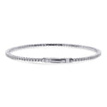 Front view of Flexible CZ Bangle in Sterling Silver, 1.75mm / 6.5 inch