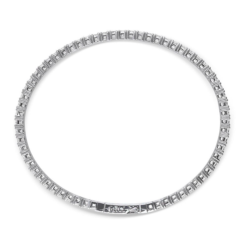 Alternate view of Flexible CZ Bangle Set in Sterling Silver, 9 of 20