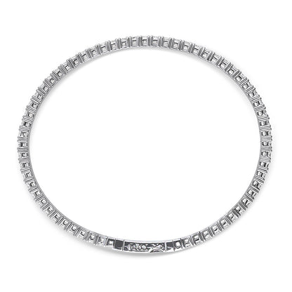 Flexible CZ Bangle Set in Sterling Silver