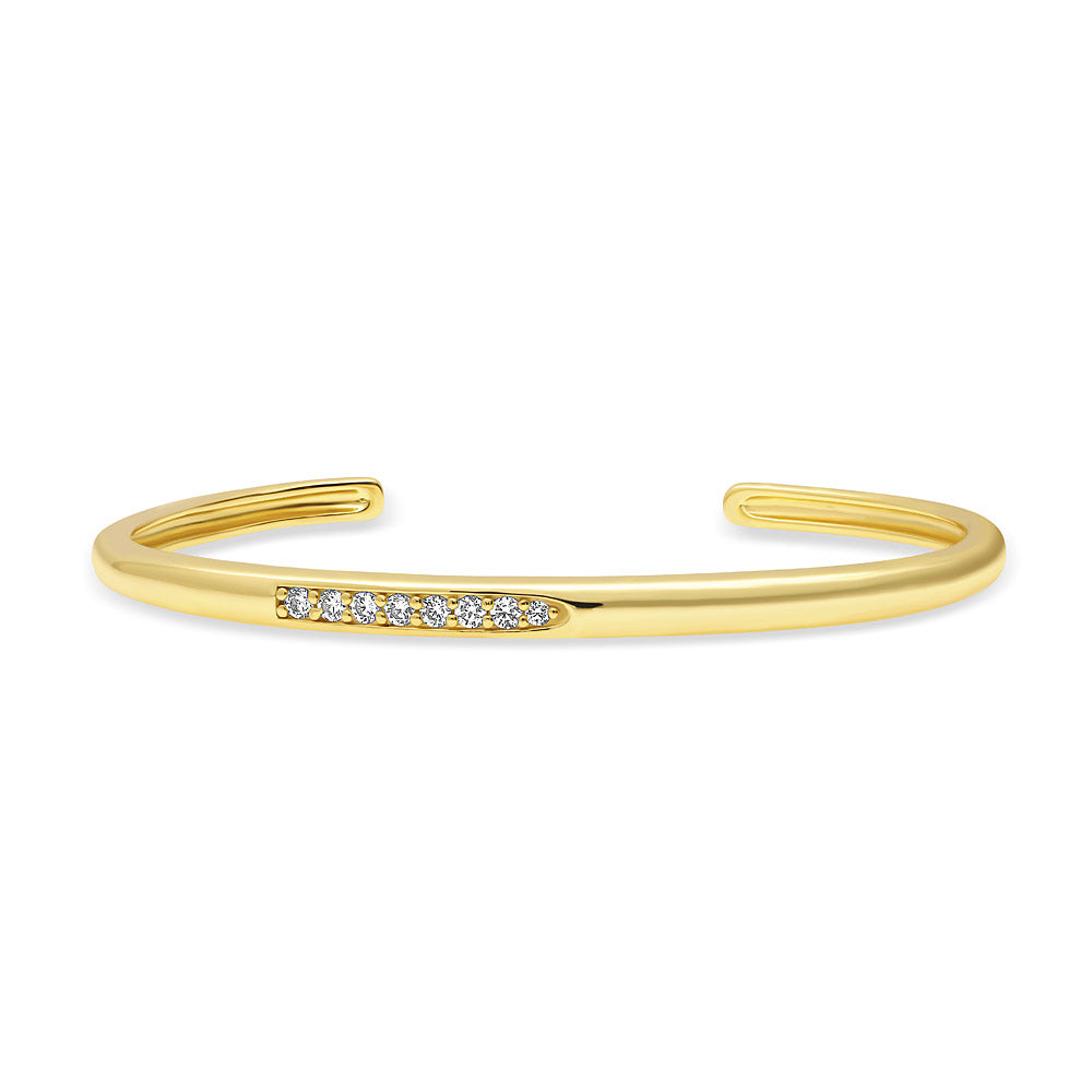 CZ Cuff in Sterling Silver