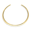 Angle view of CZ Cuff in Sterling Silver, Yellow Gold Flashed