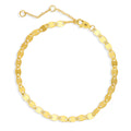 Link Bracelet in Sterling Silver, Yellow Gold Flashed