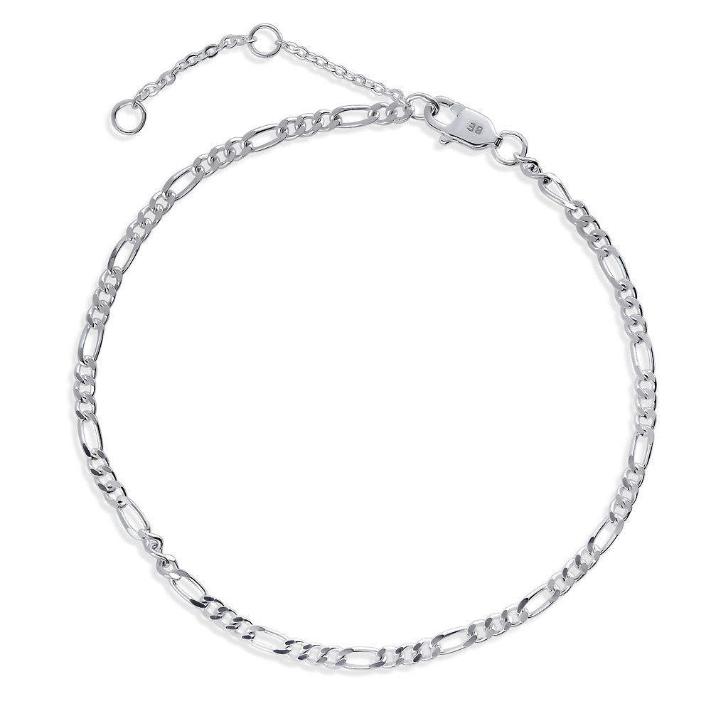 Figaro Chain Bracelet in Sterling Silver