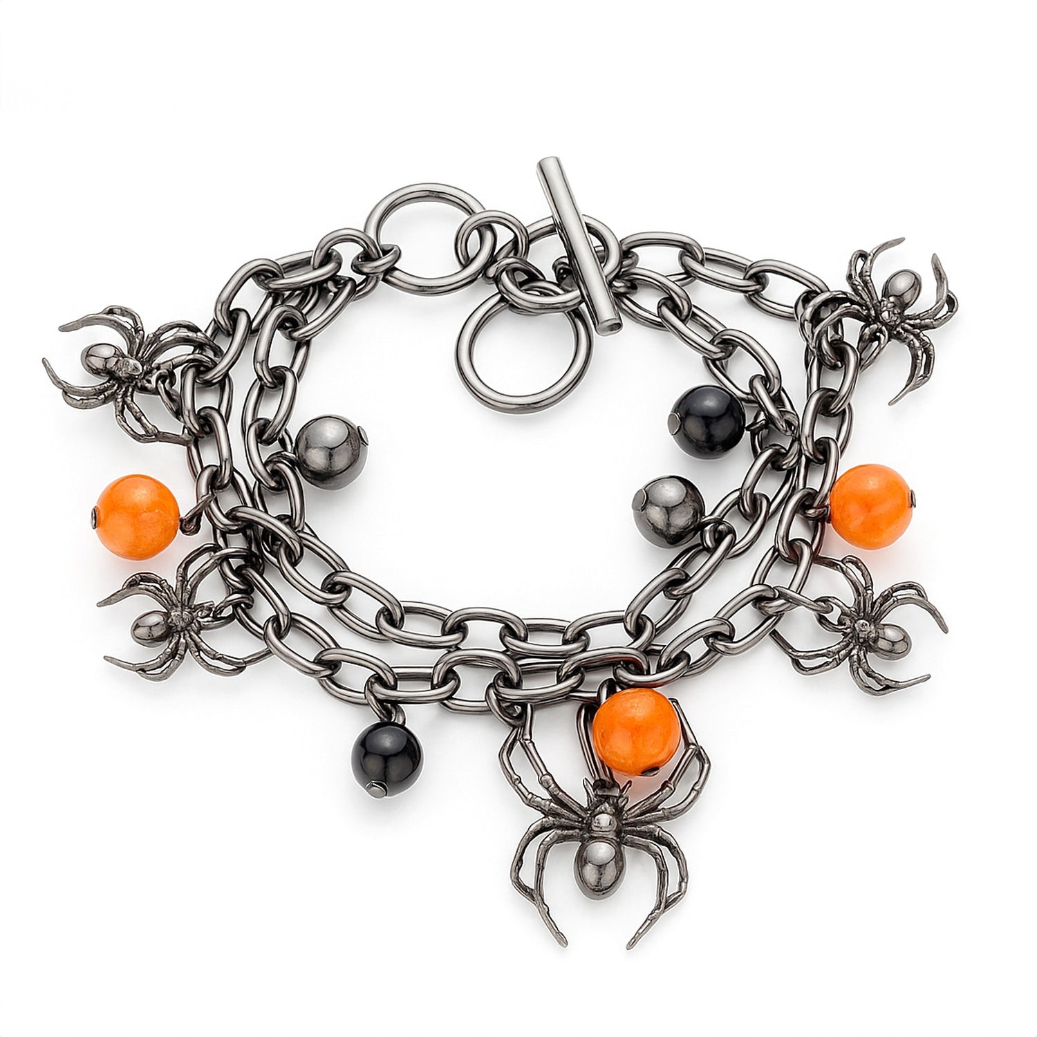 Spider Toggle Charm Bracelet