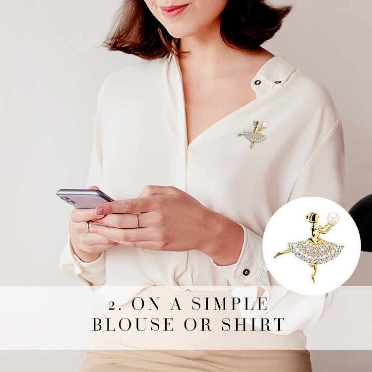 2. On A Simple Blouse or Shirt