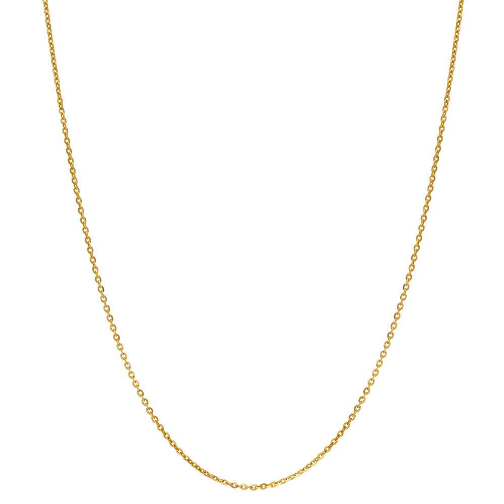 Italian Rolo Chain Necklace in Gold Flashed Sterling Silver