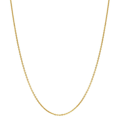 Italian Rolo Chain Necklace in Gold Flashed Sterling Silver