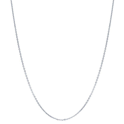 Italian Rolo Chain Necklace in Sterling Silver