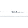 Front view of Italian Layered Rolo Chain Necklace in Sterling Silver, 3-Piece, Rhodium Plated / 16-20 inch
