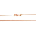 Front view of Italian Layered Rolo Chain Necklace in Sterling Silver, 3-Piece, Rose Gold Flashed / 16-20 inch
