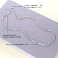 Paperclip Link Chain Necklace in Sterling Silver 3mm