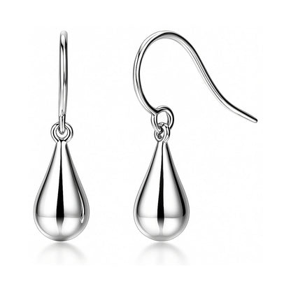 Teardrop Necklace and Earrings in Sterling Silver