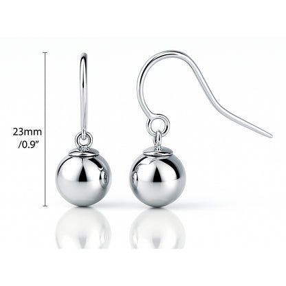 Ball Bead Earrings in Gold Flashed Sterling Silver, 2 Pairs