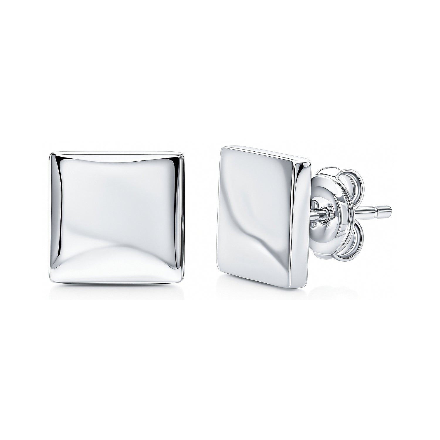 Cross Square Stud Earrings in Sterling Silver, 2 Pairs, 4 of 11