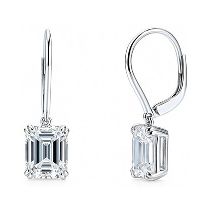 Solitaire CZ Earrings in Gold Flashed Sterling Silver, 2 Pairs