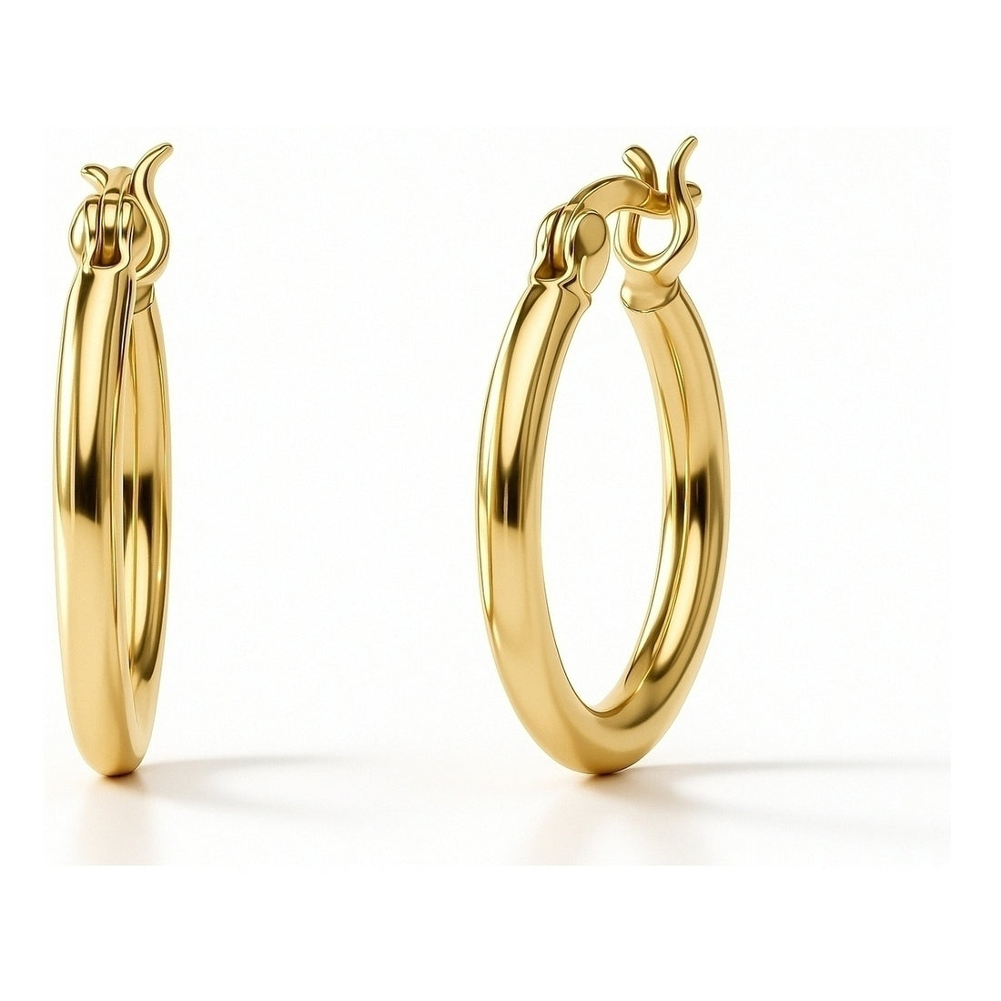 Small Hoop Earrings in Sterling Silver 0.6"