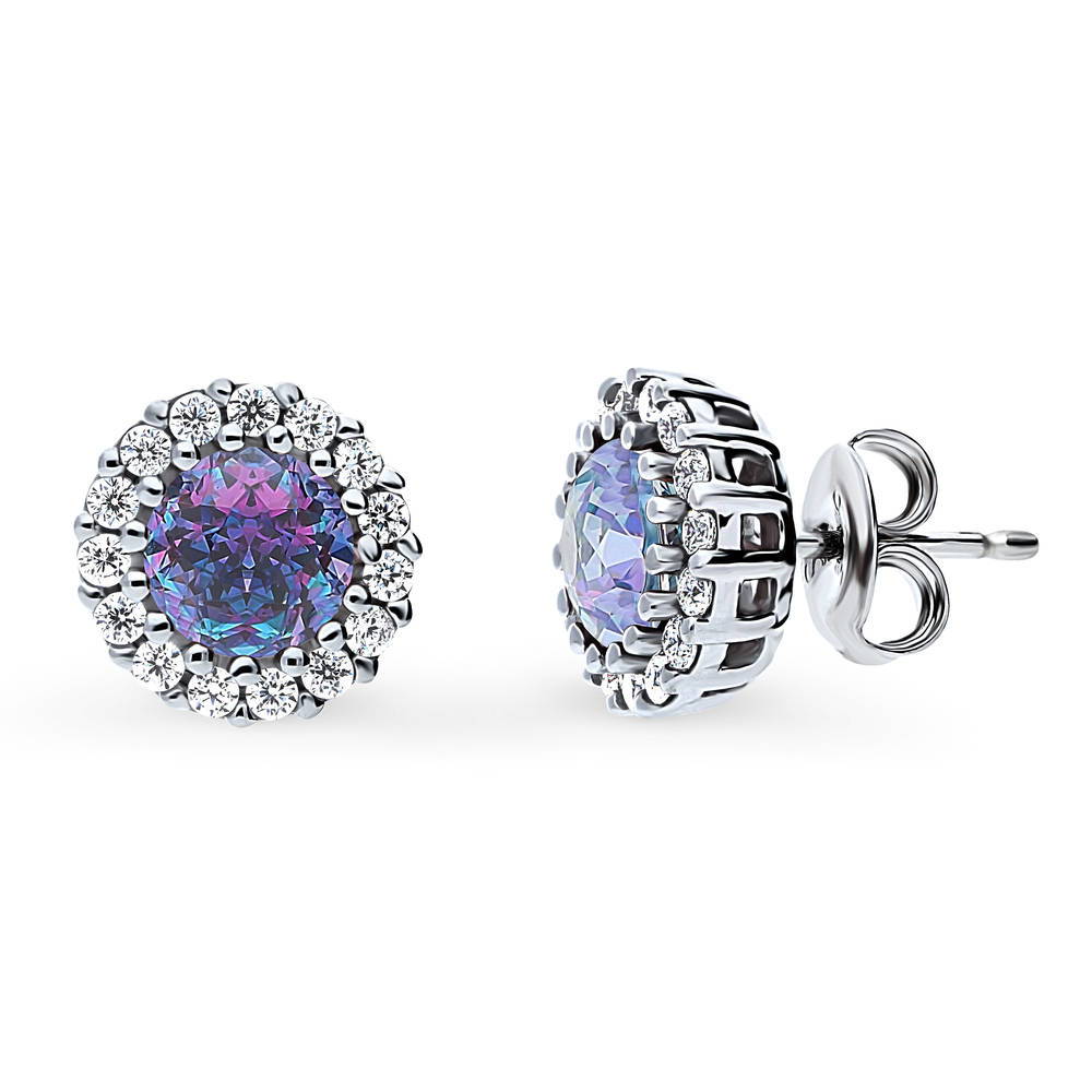 Halo Kaleidoscope CZ Set in Sterling Silver, 3 of 13