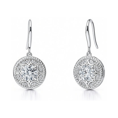 Cable Halo Art Deco CZ Set in Sterling Silver