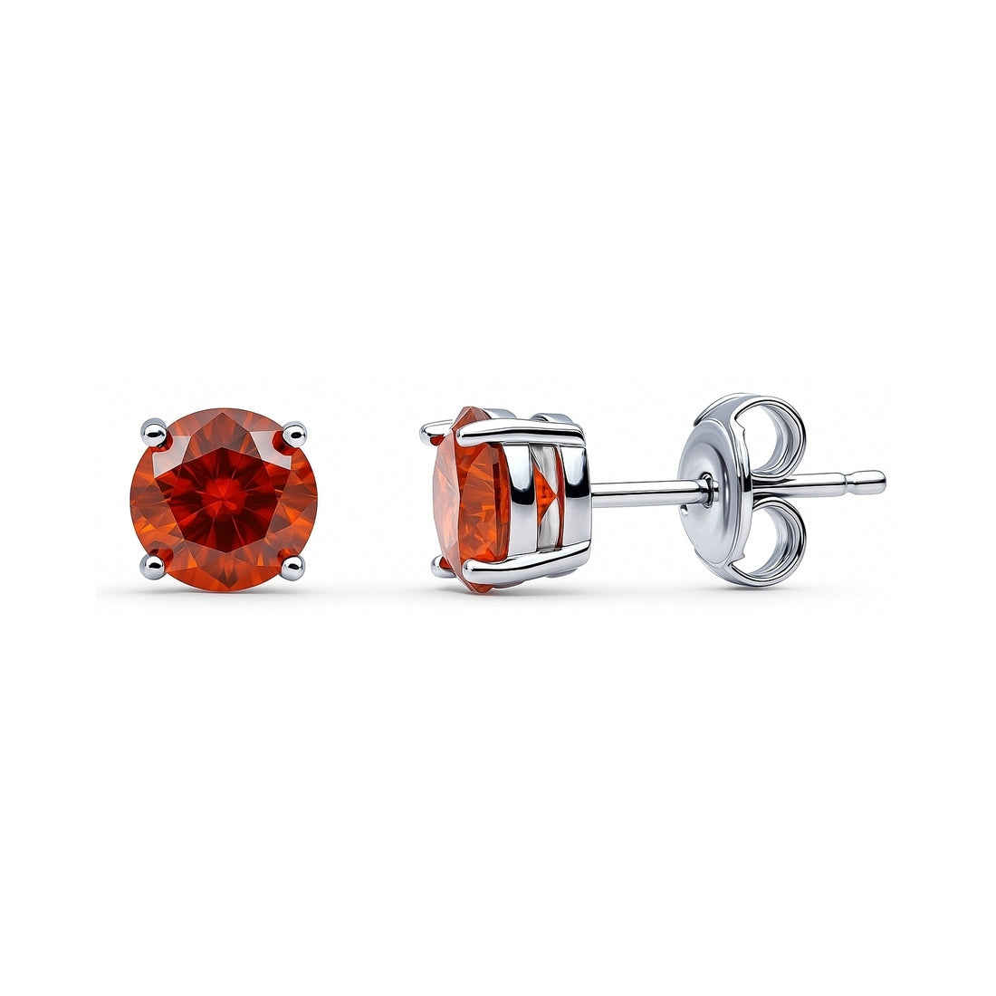 Solitaire 1.6ct CZ Cartilage Stud Earrings in Sterling Silver