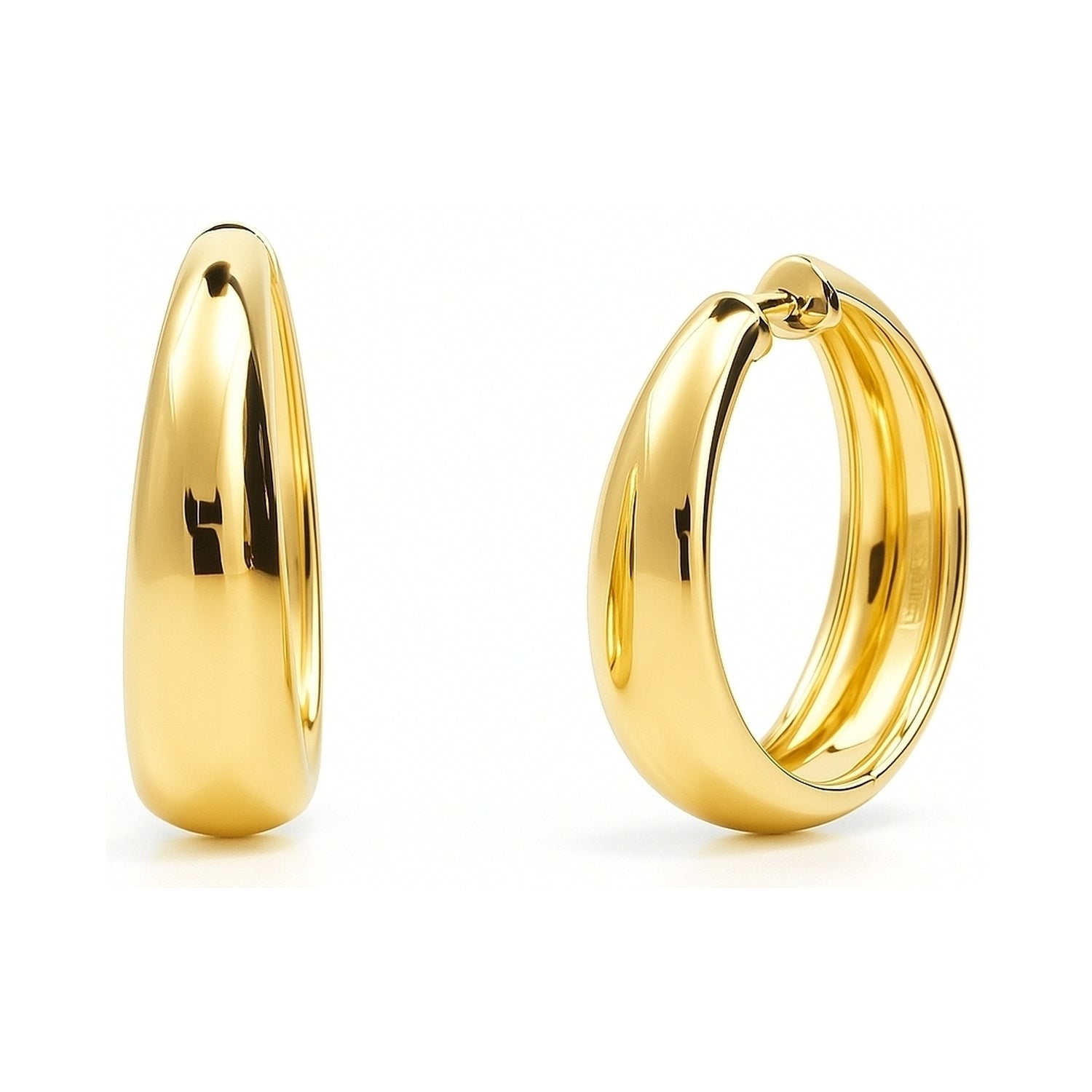 Dome Small Hoop Earrings Set in Sterling Silver 0.6-1 inch, 3-Pairs Style 2