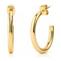 Small Hoop Earrings, 1 inch, Gold-tone
