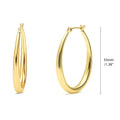 Teardrop Hoop Earrings 1.4 inch, Gold-tone