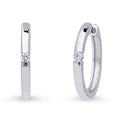 Solitaire CZ Small Hoop Earrings